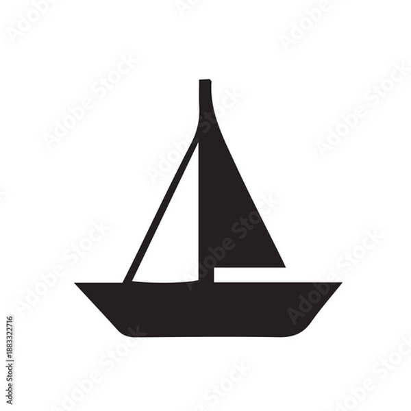 Obraz boat on white background