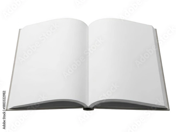 Obraz Open book pages isolated on transparent background