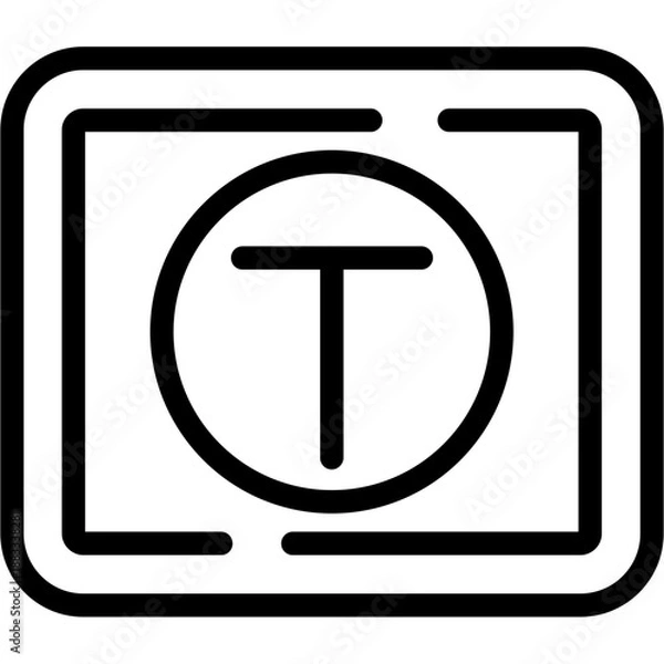 Fototapeta Circle t Icon