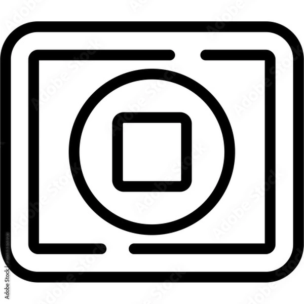Fototapeta Circle stop Icon