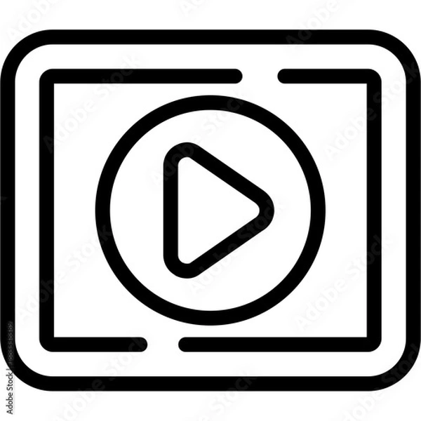 Fototapeta Circle play Icon