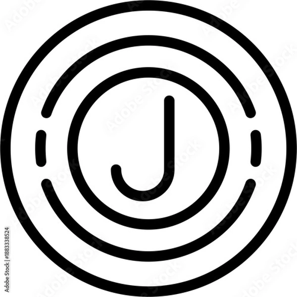 Fototapeta Circle j Icon
