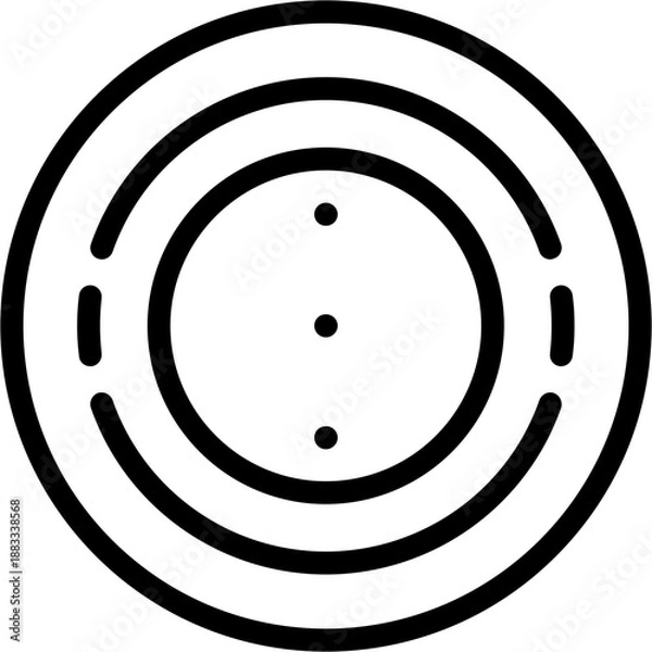 Fototapeta Circle ellipsis vertical Icon