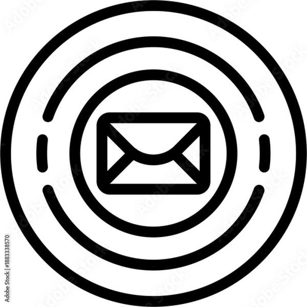 Fototapeta Circle envelope Icon
