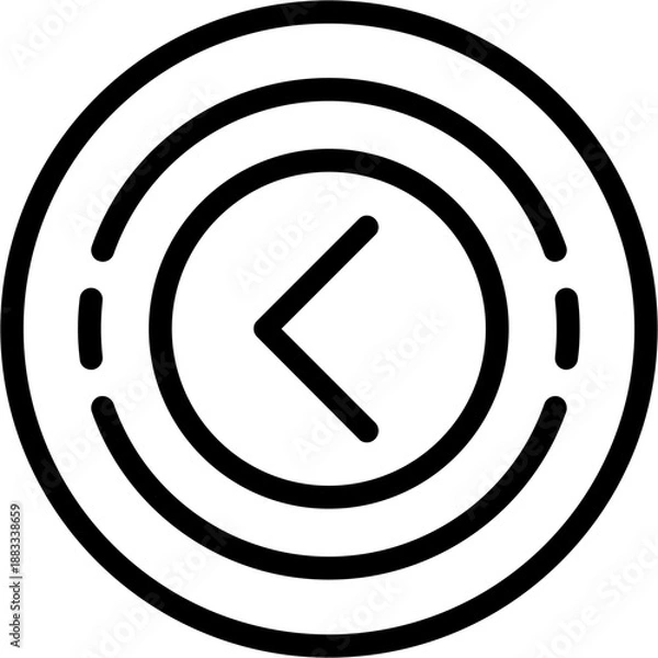 Fototapeta Circle chevron left Icon