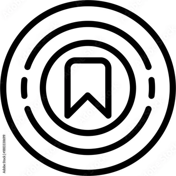 Fototapeta Circle bookmark Icon