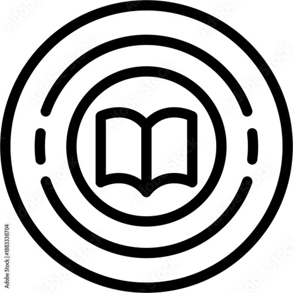 Fototapeta Circle book open Icon