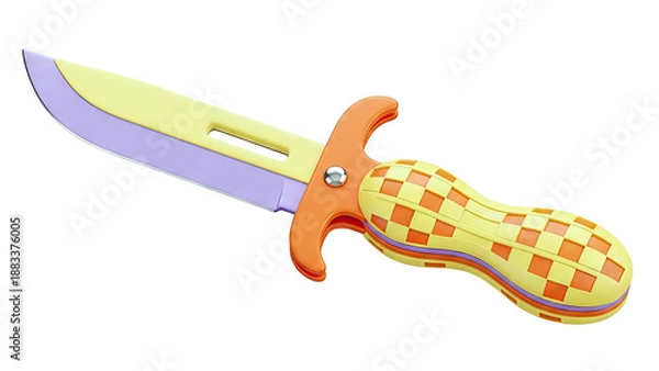 Obraz Stylized Knife with Peanut-Shaped Handle