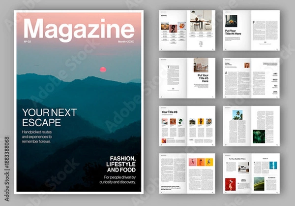 Obraz Magazine Layout