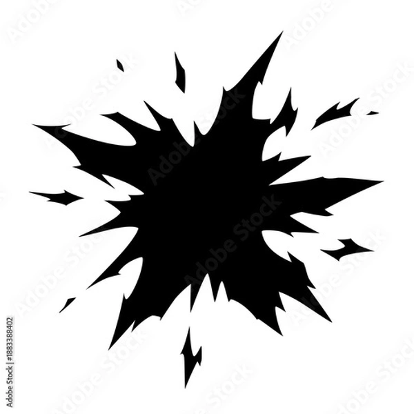 Obraz 爆発の衝撃のシルエット素材