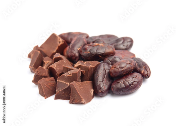 Obraz Cacao bean with chocolate