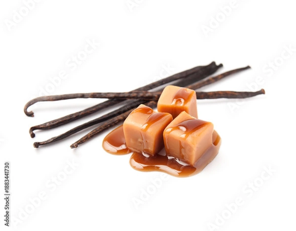 Obraz Vanilla stick with caramel candy