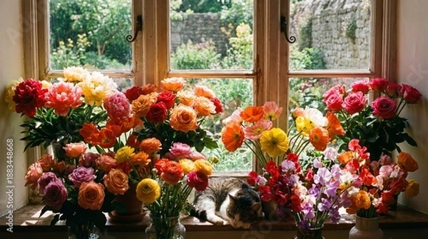 Obraz flowers in the window