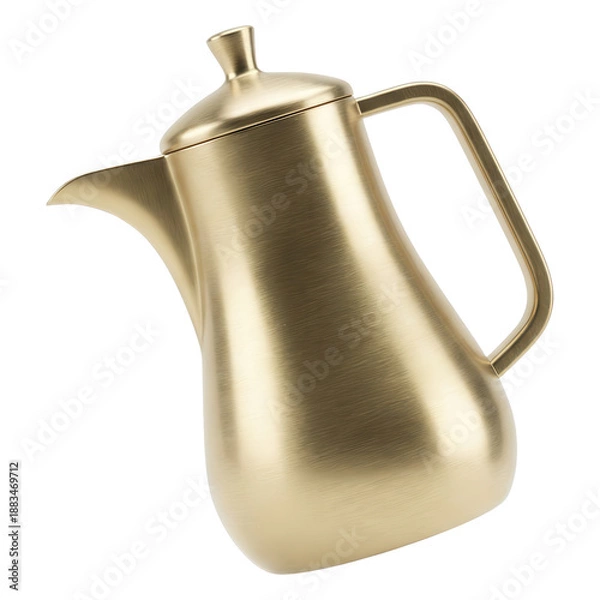 Obraz Gold Coffee Pot: Stylish Metallic Kitchenware
