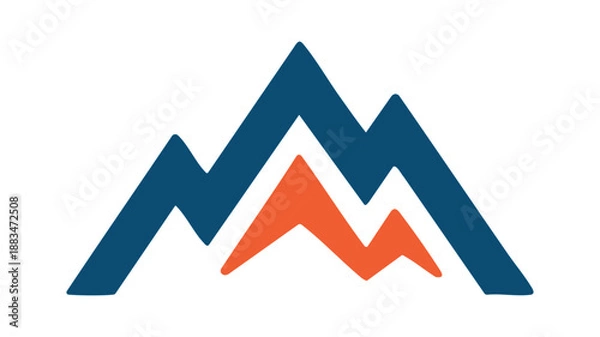 Obraz Mountain peak vector illustration