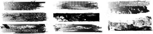 Obraz Thick rectangular callout stamps and chalk style text boxes.