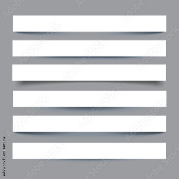 Obraz White horizontal rectangles on gray background