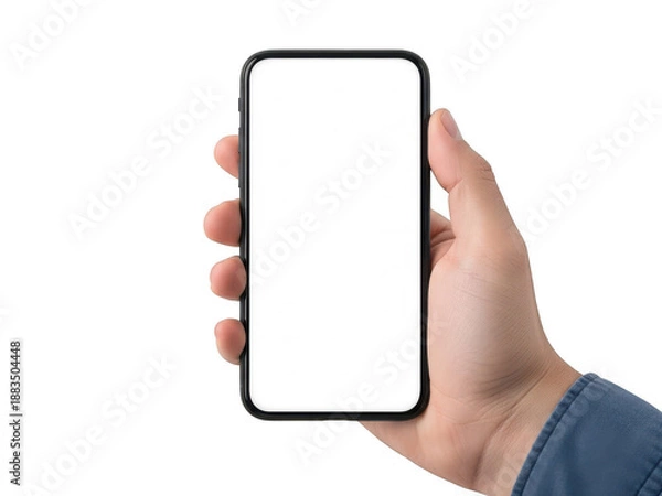 Obraz Hand holding a smartphone