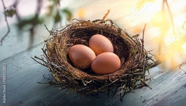 Obraz Eggs In The Nest