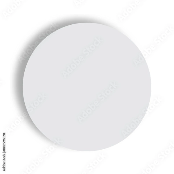 Obraz neumorphism White Circle Design