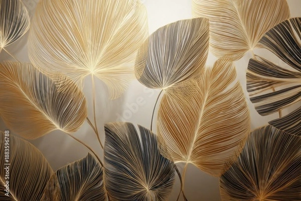 Obraz Decorative leaf patterns