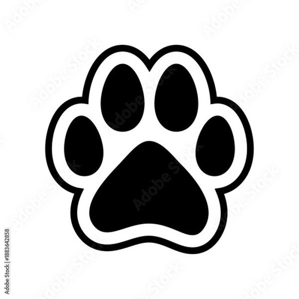 Obraz Paw print icon