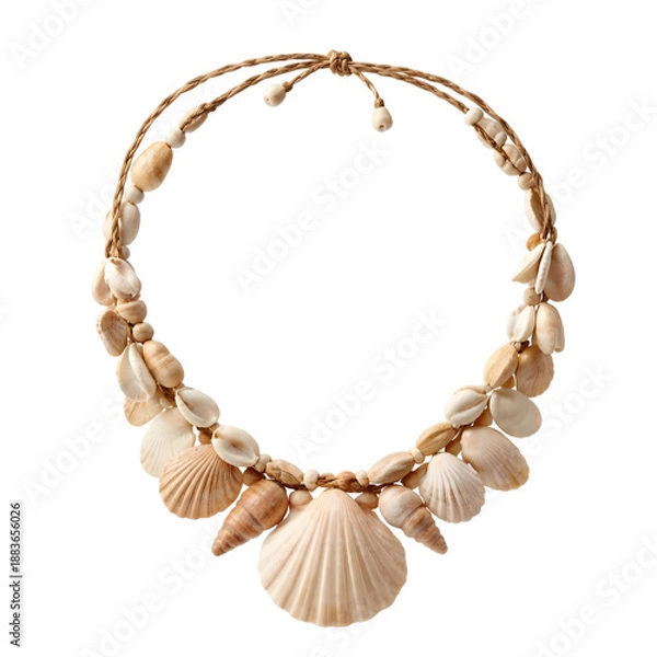 Obraz Tribal Shell Necklace Isolated