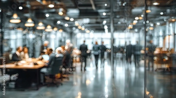 Fototapeta Office workers in motion