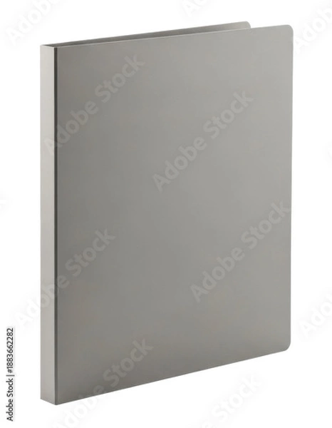 Obraz Office Grey File Folder for Documents Isolated on Transparent Background