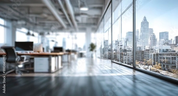 Obraz Modern office with city view