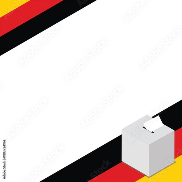 Obraz Germany Election Box Square Template Vector