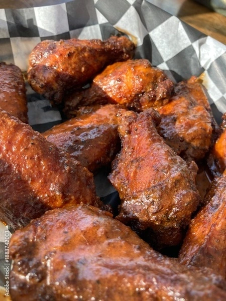 Fototapeta grilled chicken wings