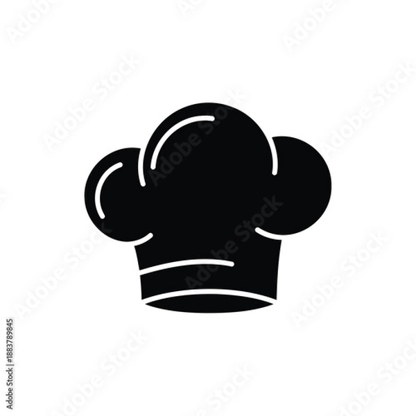 Obraz Chef hat silhouette vector illustration