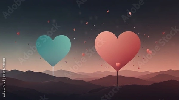 Obraz valentine day background