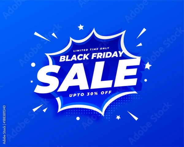 Obraz black friday price reduction background with comic expression