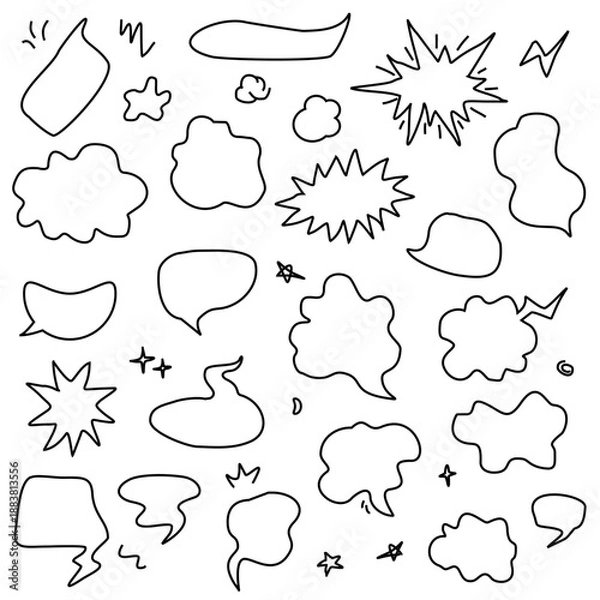 Fototapeta Comic Speech Bubble cartoon bundle 