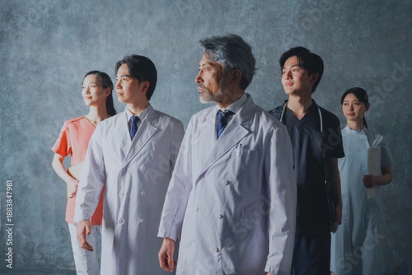 Fototapeta プロフェッショナルな医療チームのポートレート