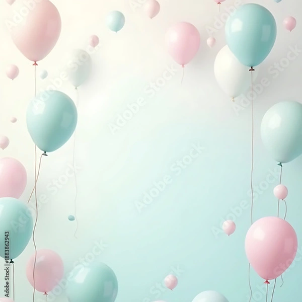 Fototapeta party balloons background