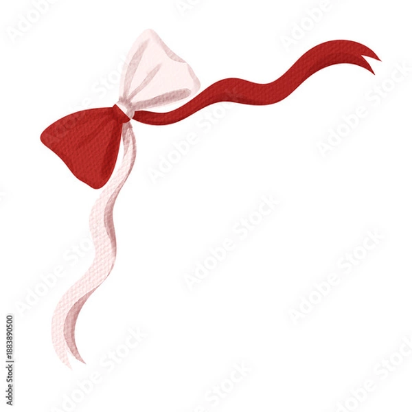 Obraz Bow ribbon corner border decoration