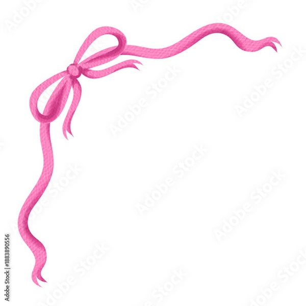 Obraz Bow ribbon corner border decoration