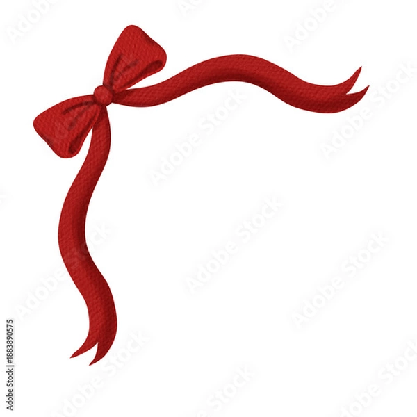 Obraz Bow ribbon corner border decoration