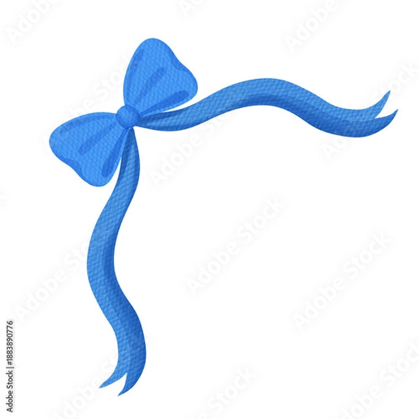 Obraz Bow ribbon corner border decoration