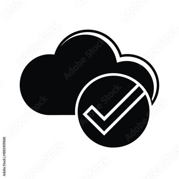 Fototapeta Cloud Compliance Check Vector Illustration