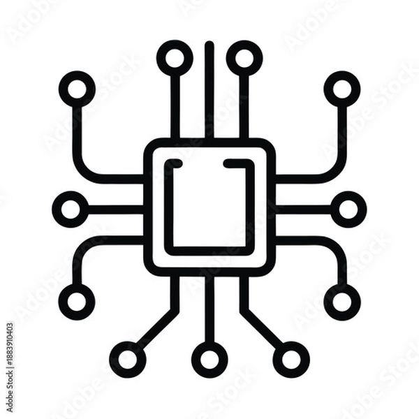 Fototapeta Hardware Input Output Vector Illustration