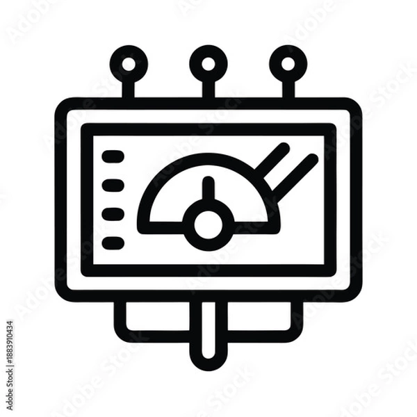 Fototapeta Hardware Status Dashboard Vector Illustration