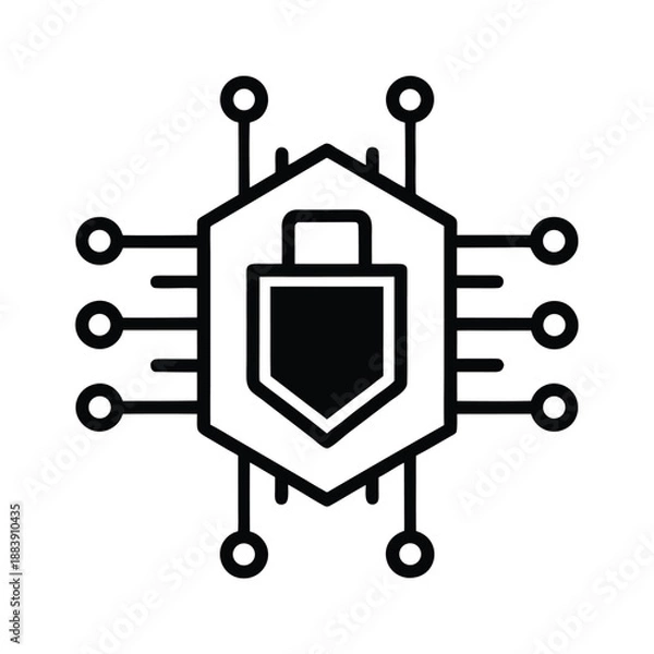 Fototapeta Hardware Security Module Vector Illustration