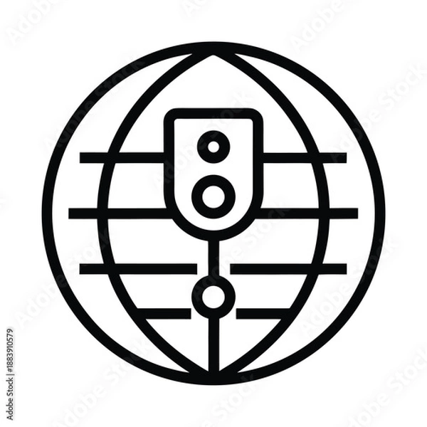 Fototapeta IP Address Identification Vector Illustration