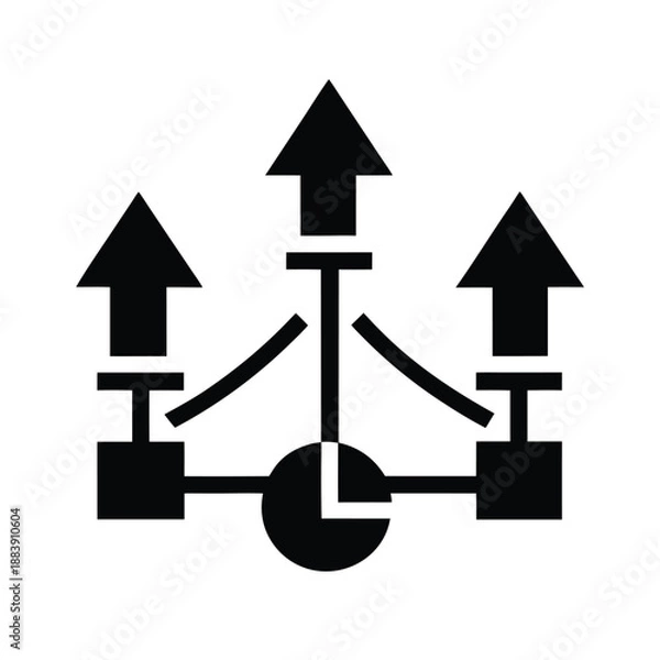 Fototapeta Load Balancing Arrows Vector Illustration