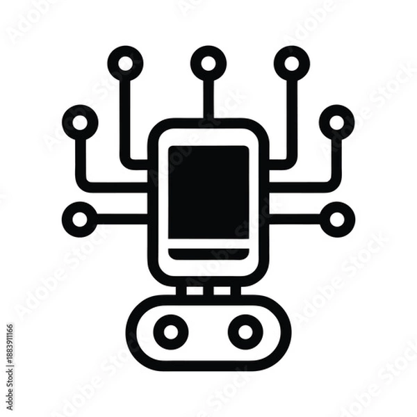 Fototapeta Smart Device Connection Vector Illustration