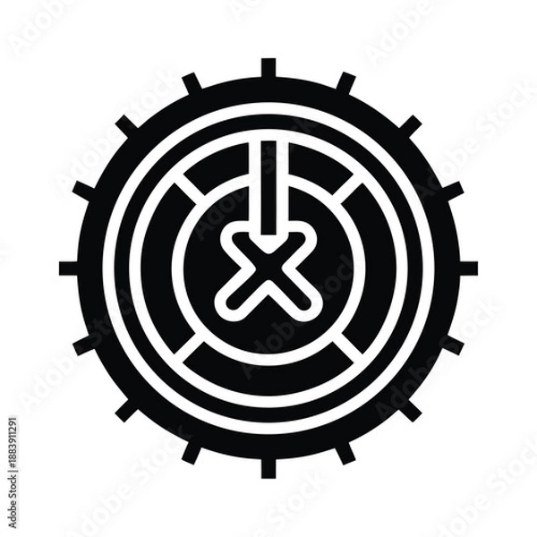 Fototapeta System Shutdown Vector Illustration